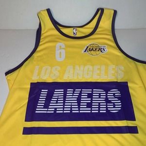 Los Angeles Lakers NBA Basketball LeBron James #6 Jersey Gold Size Large L